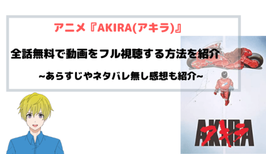 アニメ『AKIRA(アキラ)』無料で映画フル動画を視聴する方法を図解
